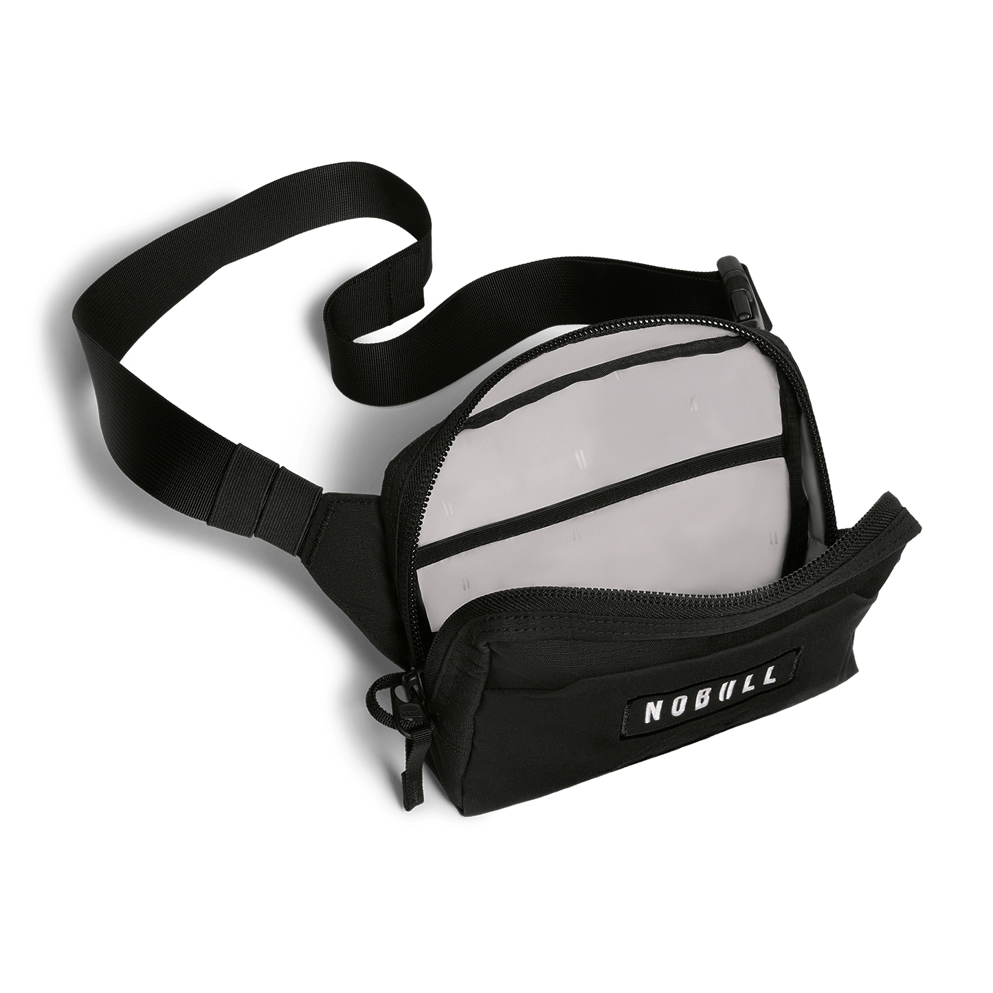 NOBULL Black Crossbody Bag Interior Angle.