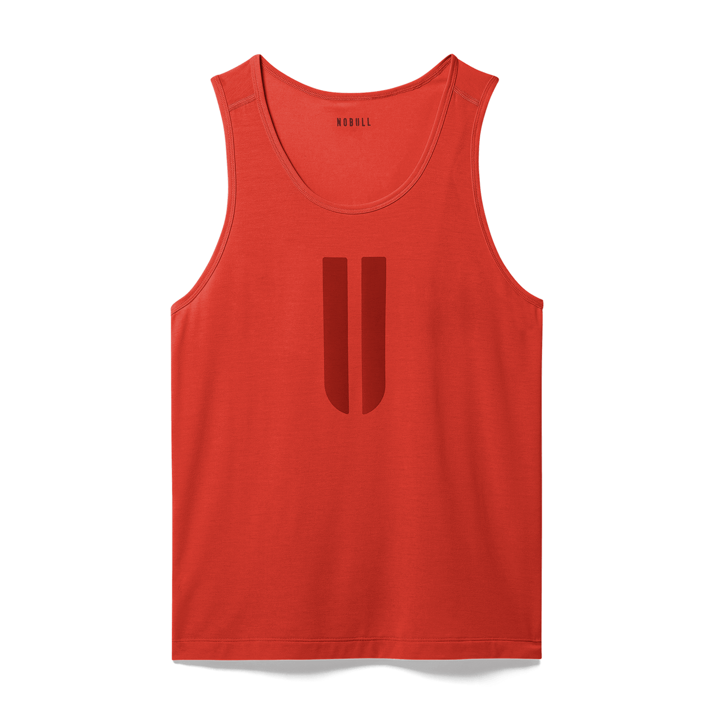 Men's Crimson U Tank Flat Lay Angle.