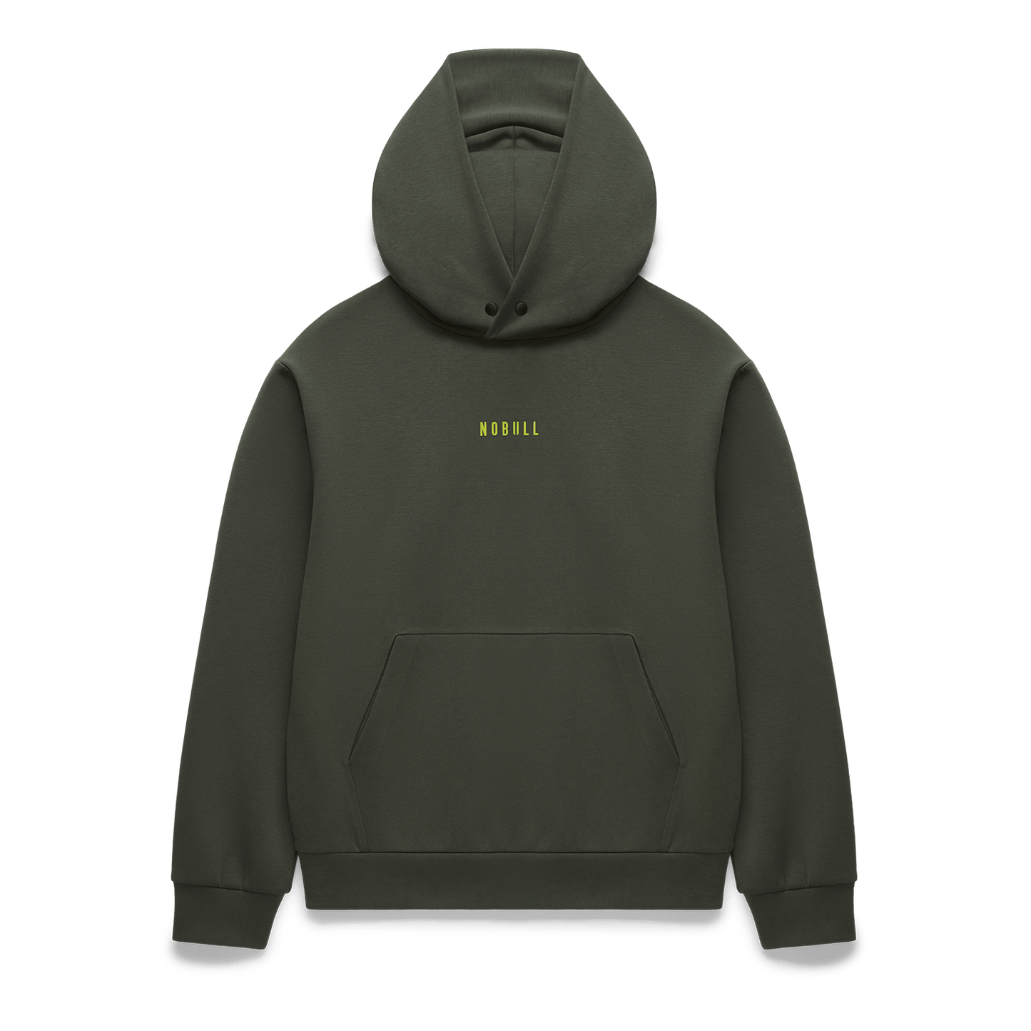 Women's Dark Army NOBULL Elements Hoodie Flat Lay Angle.