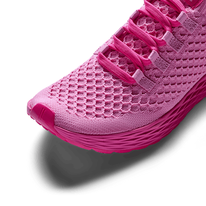 Signal Pink Allday Knit Shoe Detail Angle.