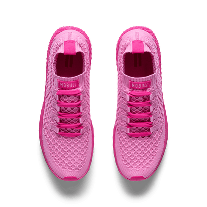Signal Pink Allday Knit Shoe Overhead Angle.