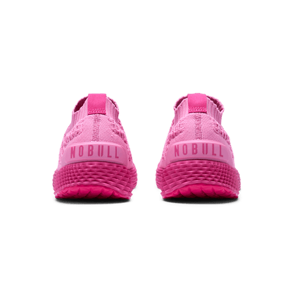 Signal Pink Allday Knit Shoe Back Side Angle.